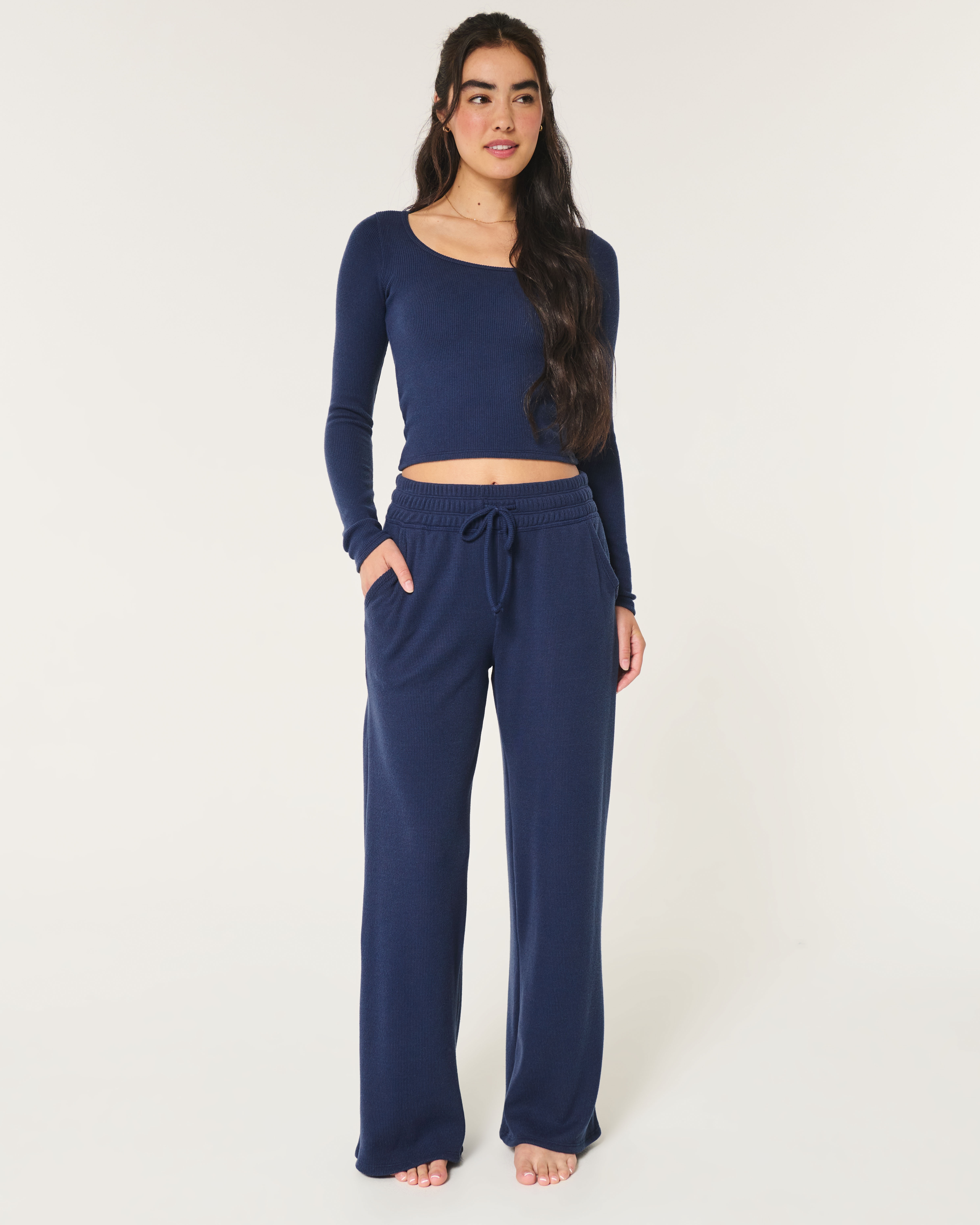 Hollister Gilly Hicks Waffle Wide-Leg Pants | Connecticut Post Mall