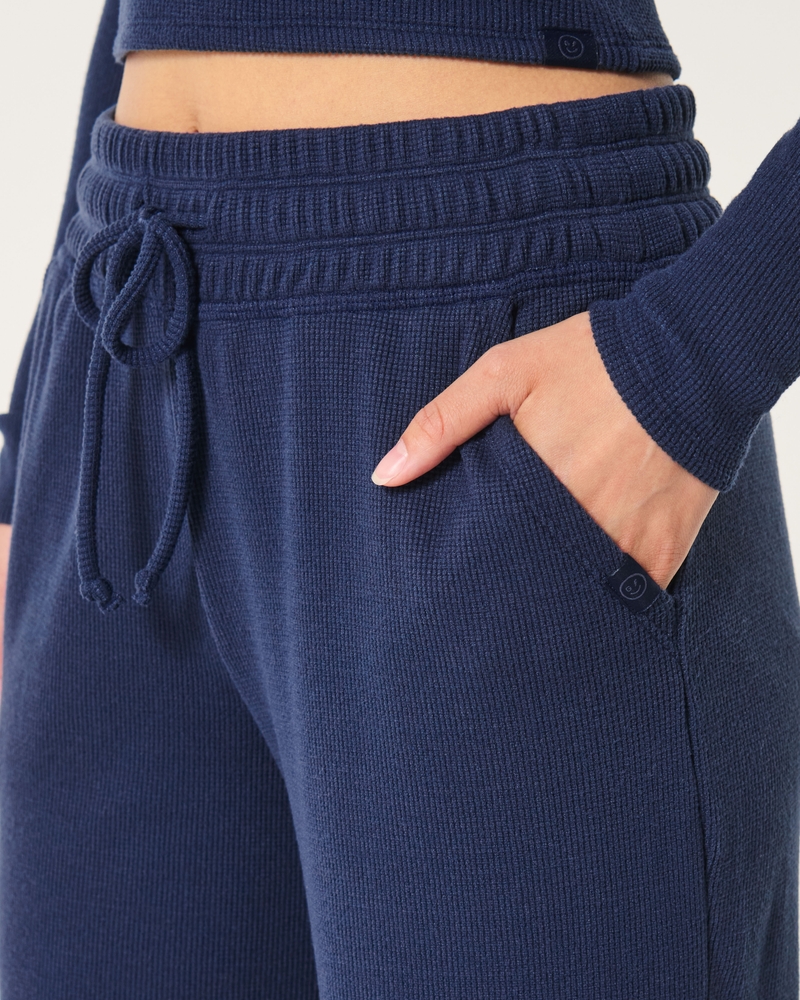 Gilly Hicks Waffle Wide-Leg Pants