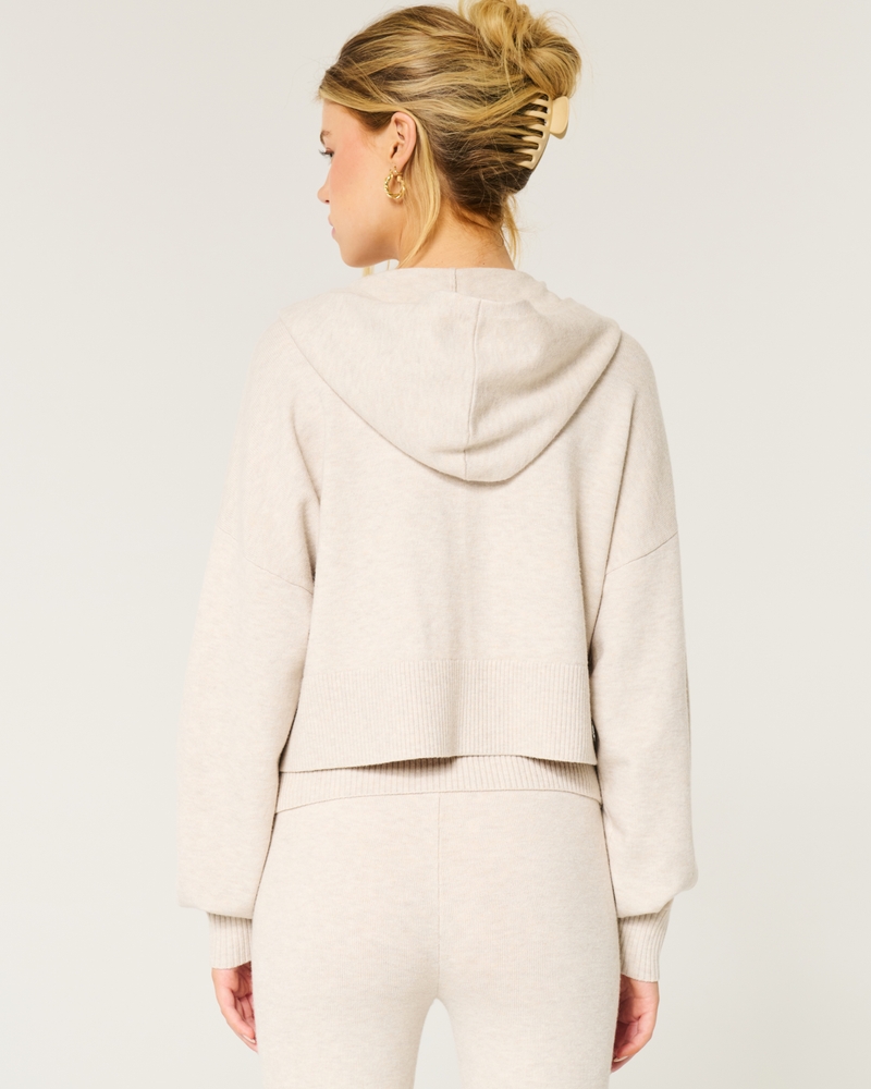 Gilly Hicks Sweater-Knit Zip-Up Hoodie
