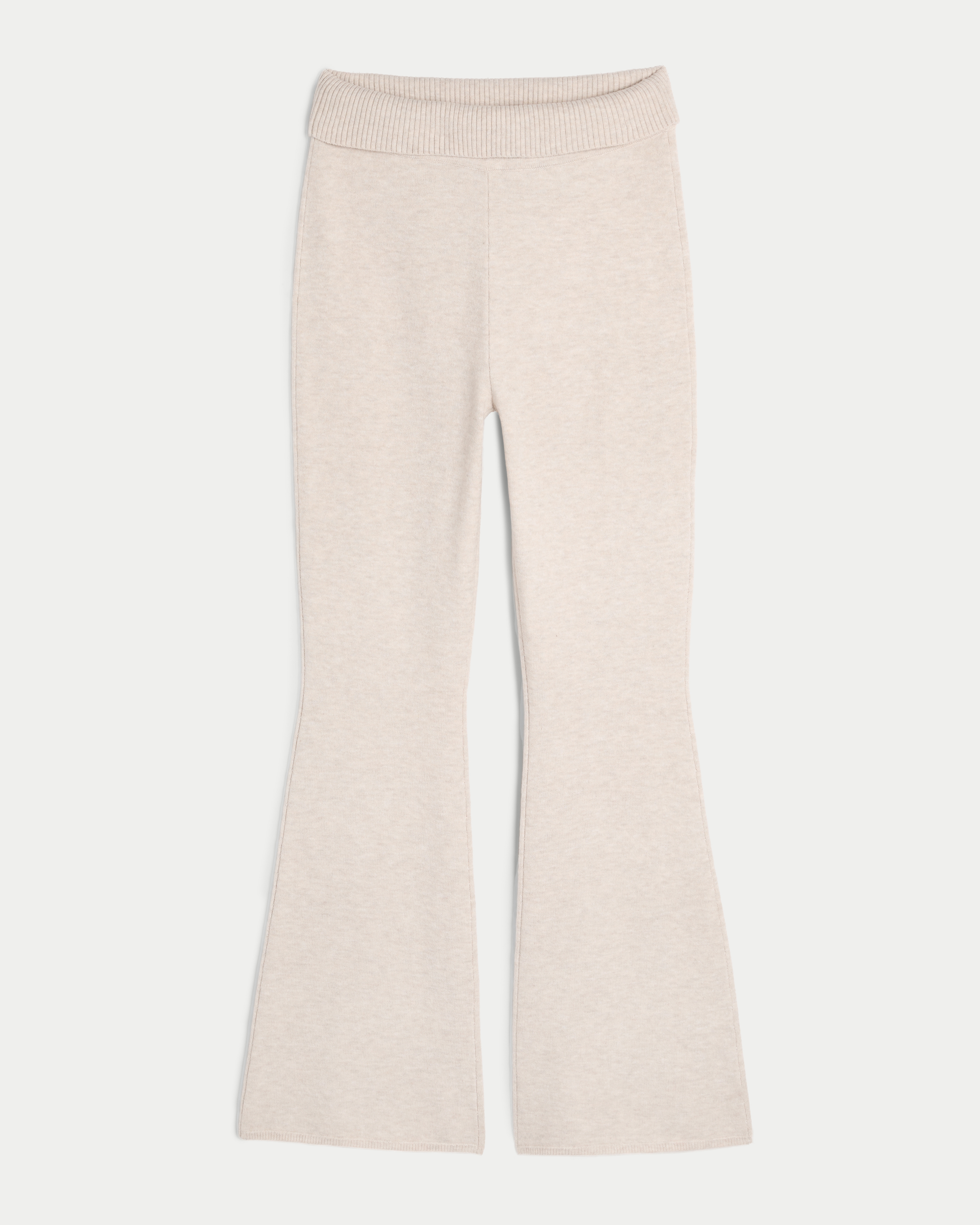 Gilly Hicks Sweater-Knit Foldover Waist Flare Pants