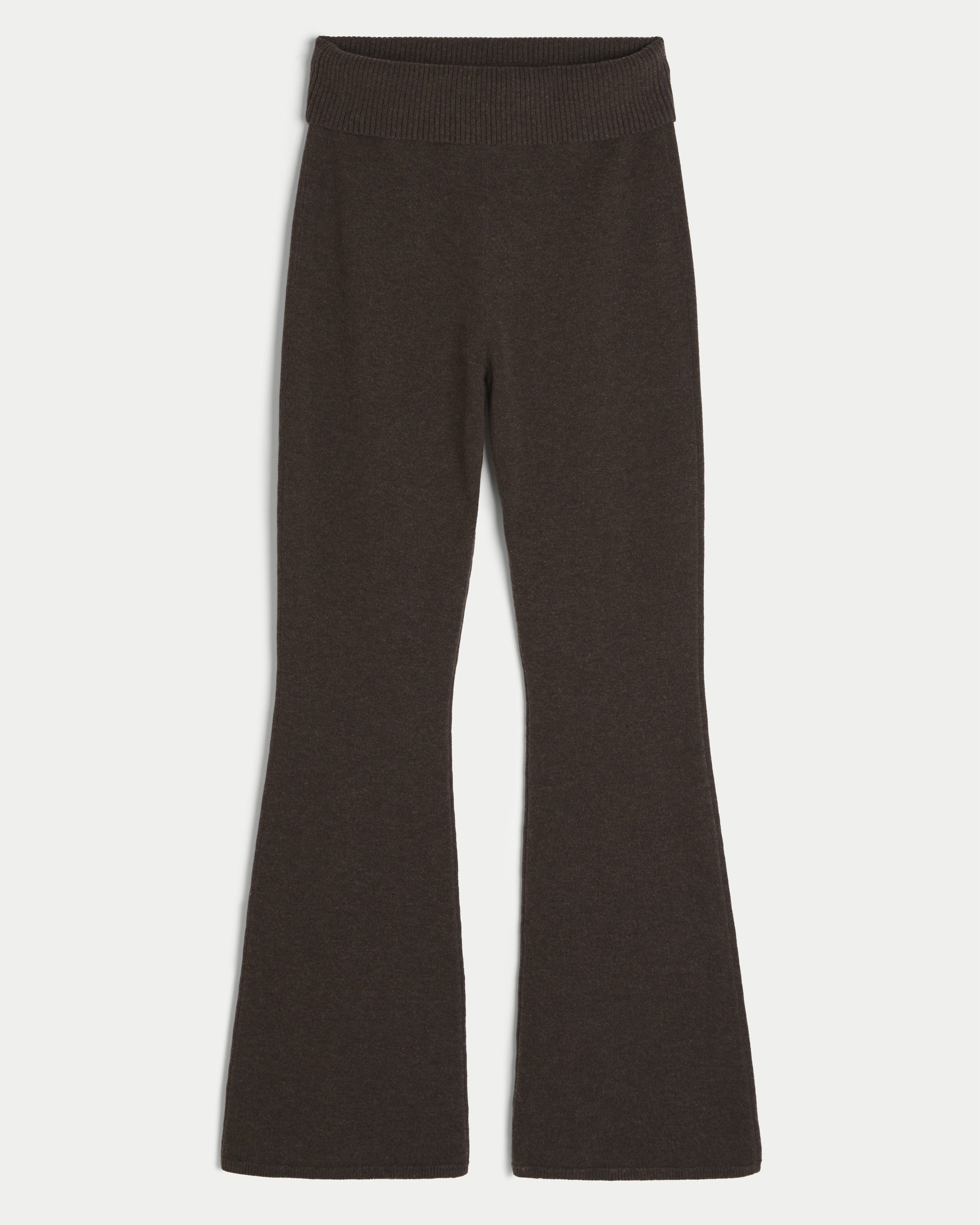 Gilly Hicks Sweater-Knit Foldover Waist Flare Pants
