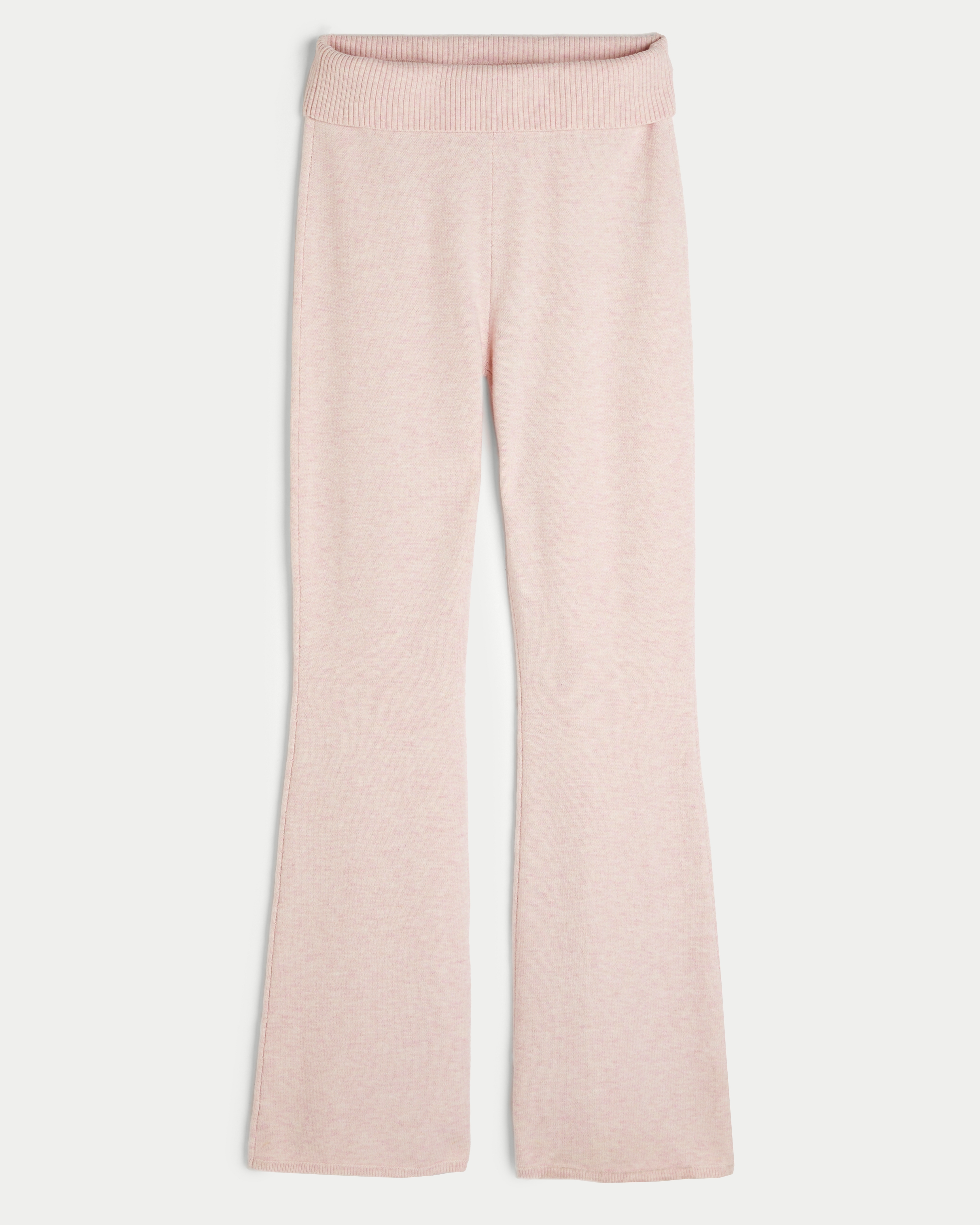 Gilly Hicks Sweater-Knit Foldover Waist Flare Pants