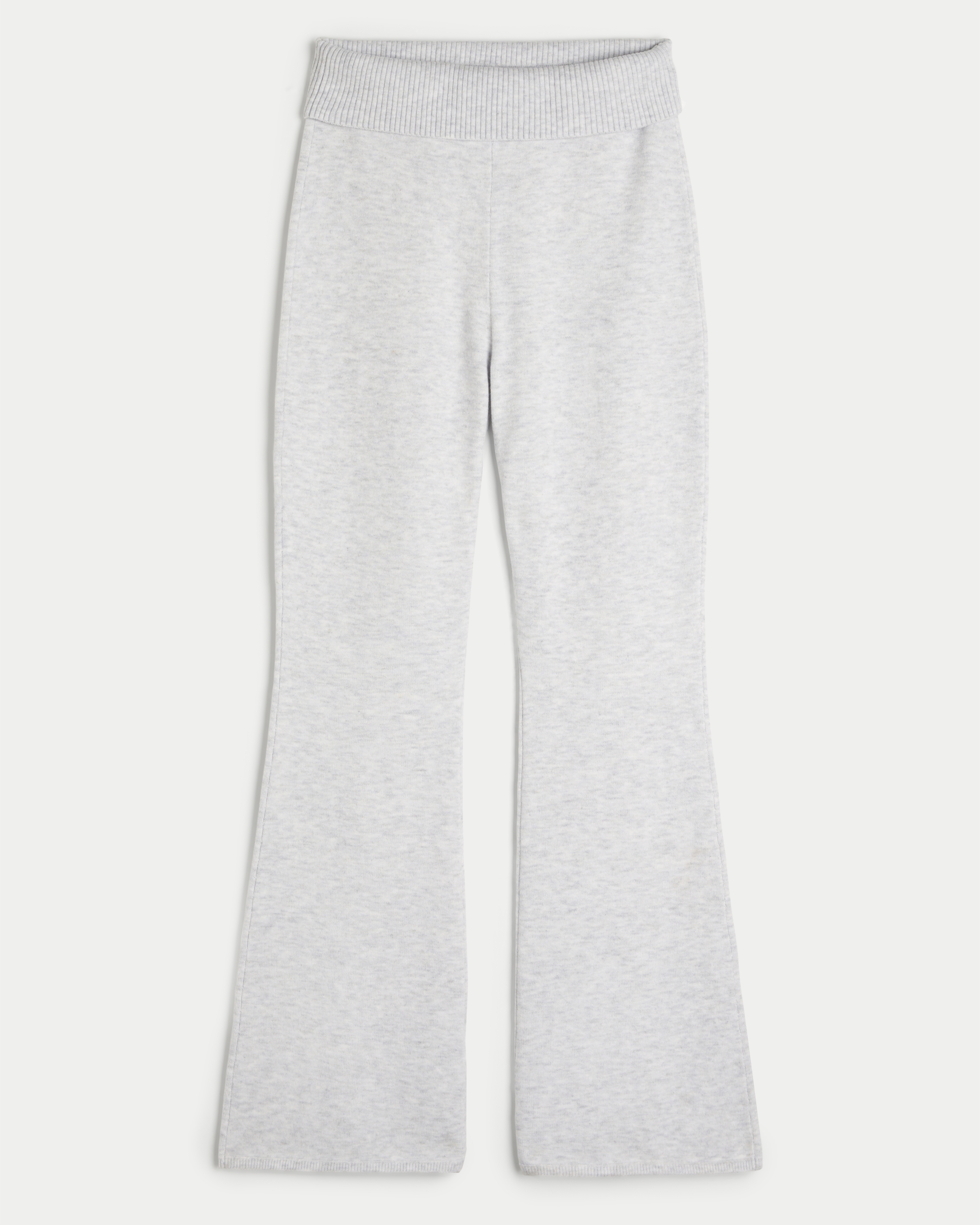 Gilly Hicks Sweater-Knit Foldover Waist Flare Pants