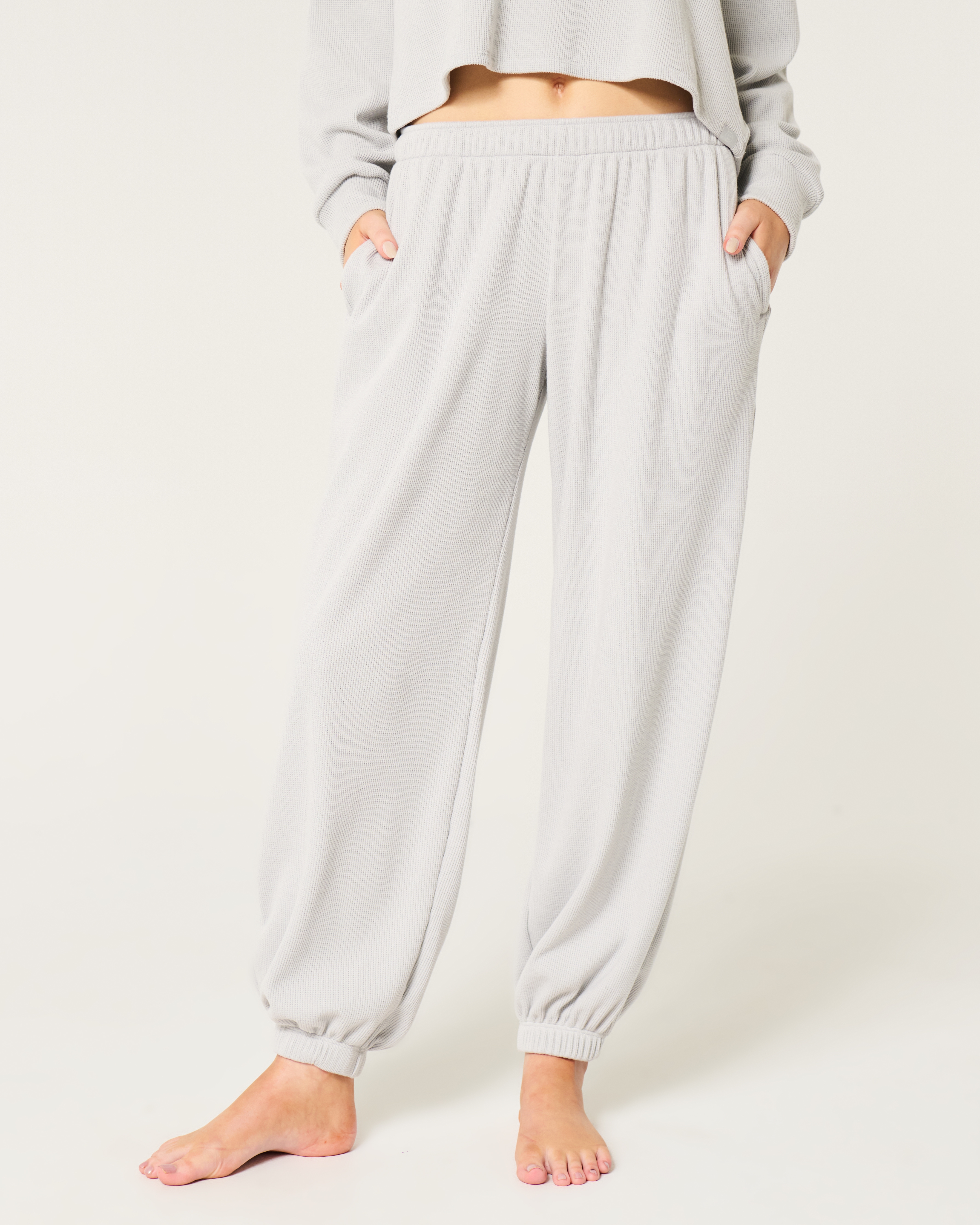 Gilly Hicks Cozy Waffle Baggy Joggers