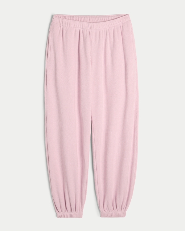 Gilly Hicks Cozy Waffle Baggy Joggers, Charm Pink