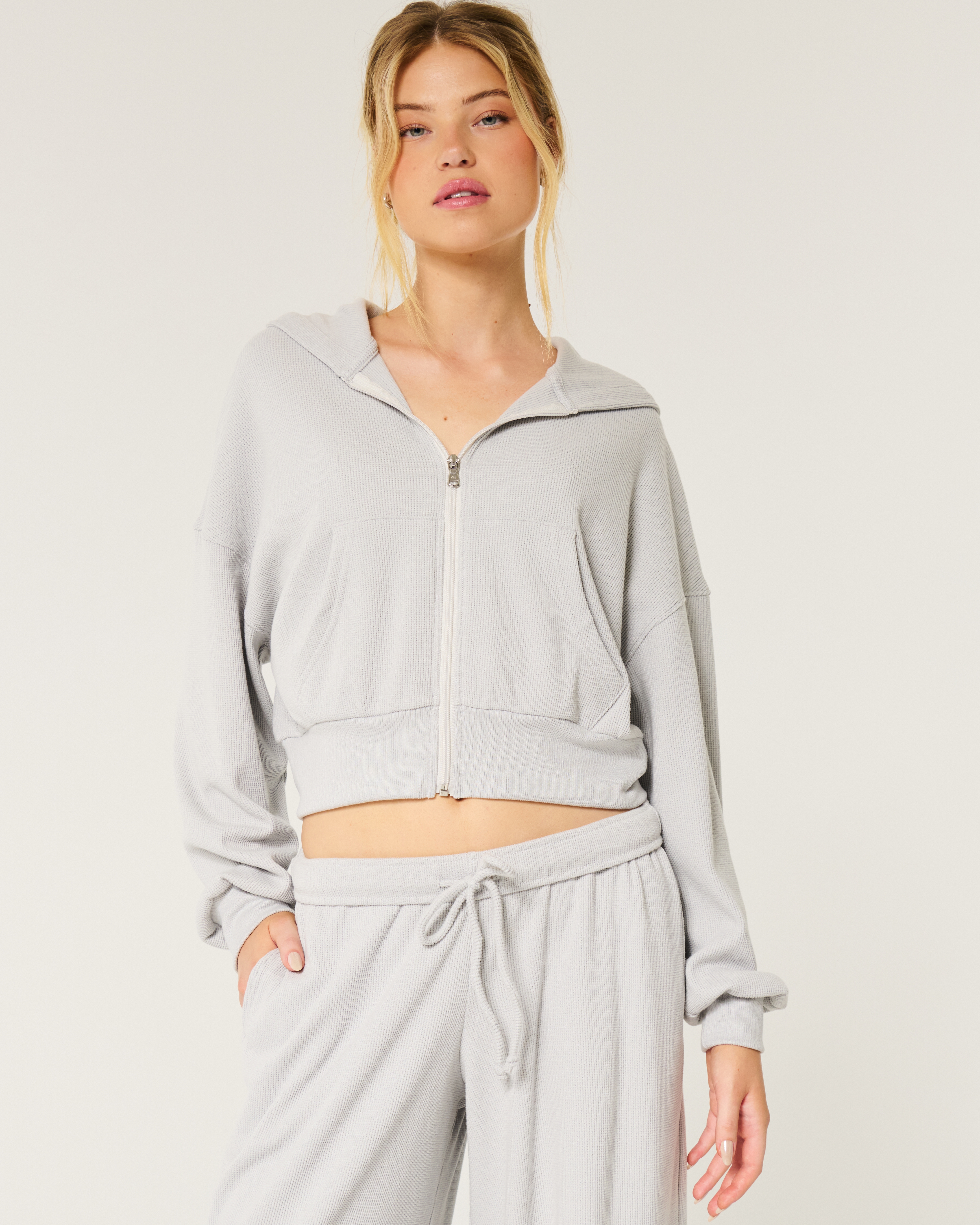 小物 hicky Women's Gilly Hicks Cozy Waffle Zip-Up Hoodie | Women's