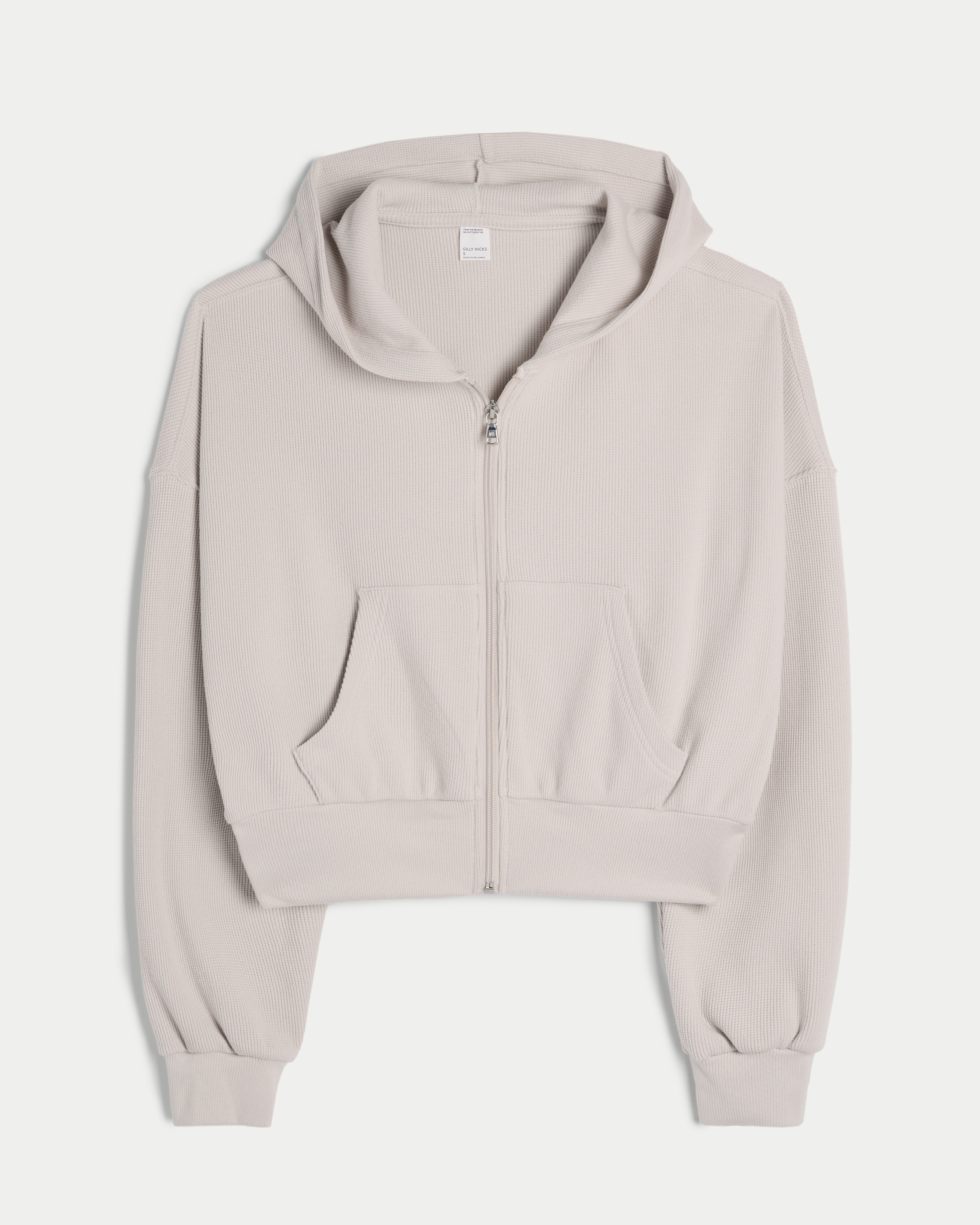 Gilly Hicks Cozy Waffle Zip-Up Hoodie