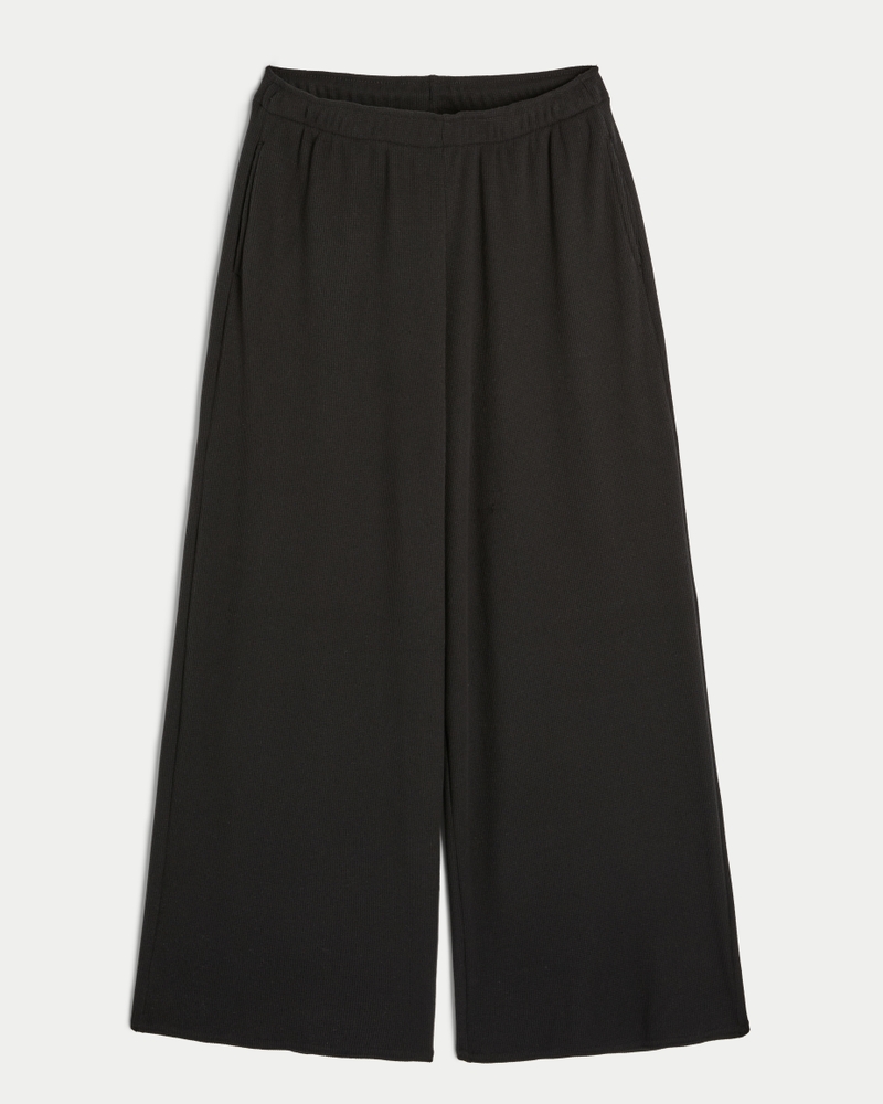 Gilly Hicks Cozy Waffle Wide-Leg Pants