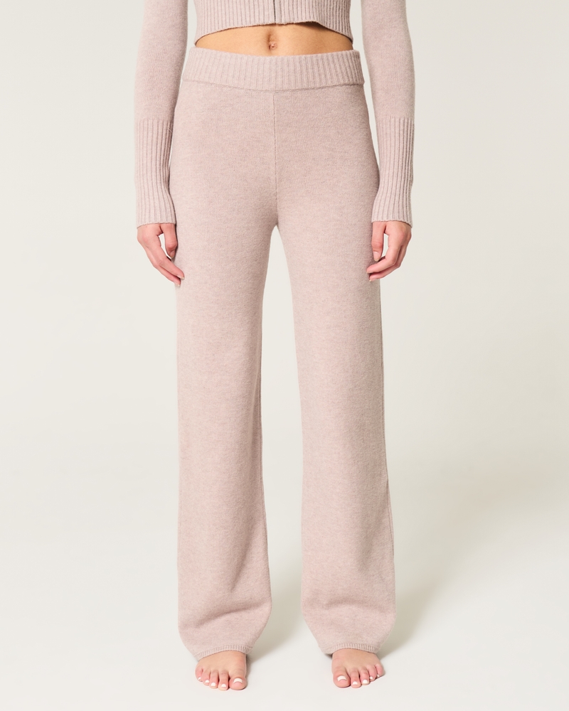 Gilly Hicks Sweater-Knit Straight Pants