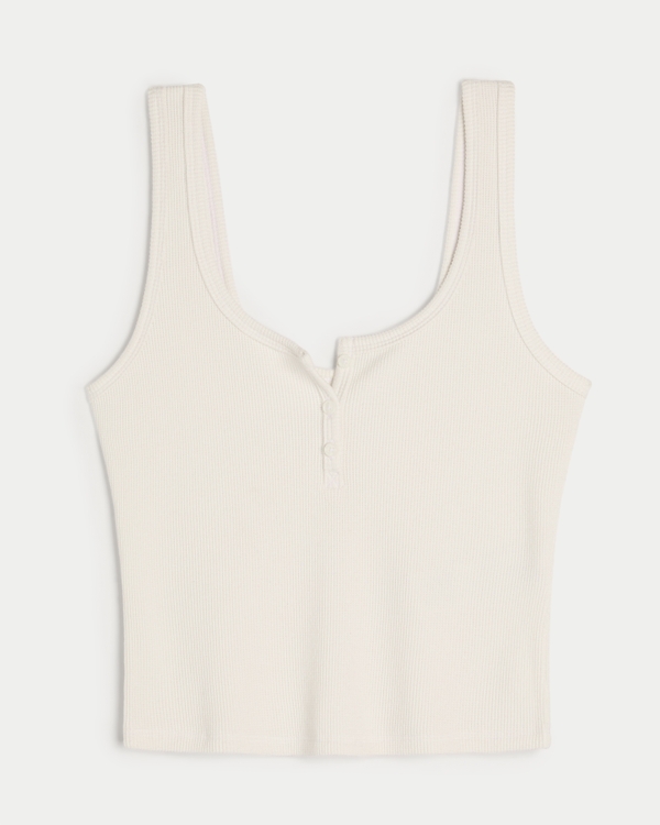 Gilly Hicks Waffle Tank, Cloud White