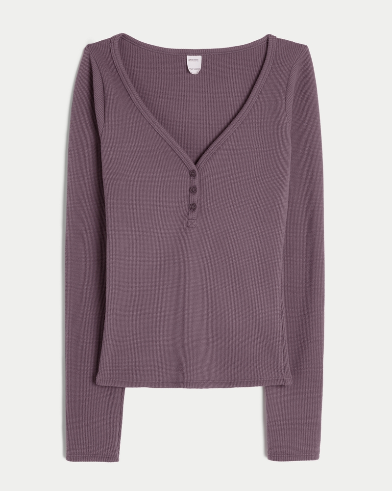 Gilly Hicks Cozy Waffle Henley