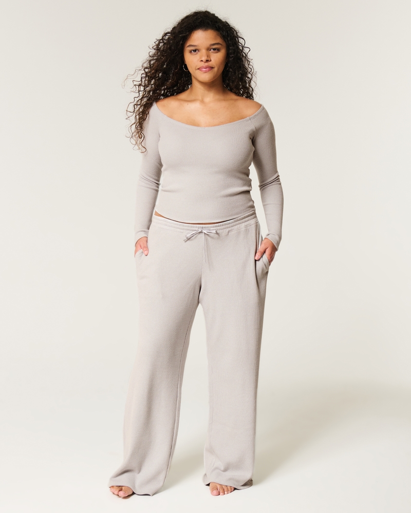 Gilly Hicks Waffle Straight Pants