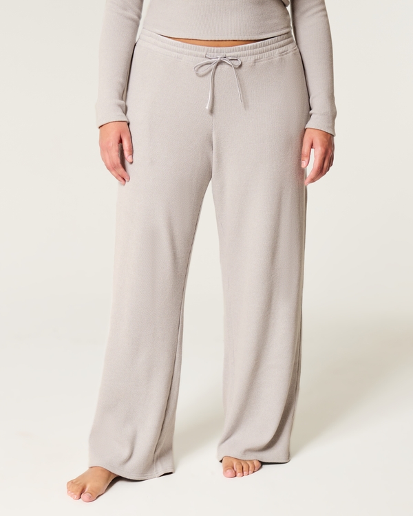 Gilly Hicks Waffle Straight Pants, Light Grey view 2