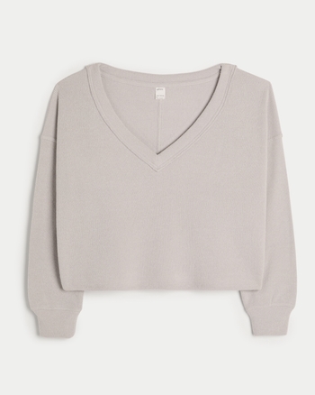 Women's Gilly Hicks Off-the-Shoulder V-Neck Waffle Top | Women's Tops ...