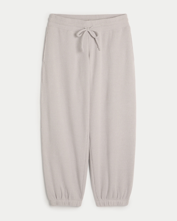 Gilly Hicks Relaxed Waffle Joggers, Light Grey view 1