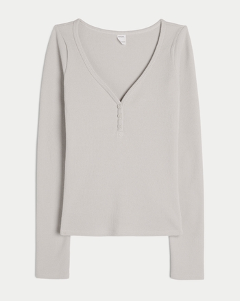 Women's Gilly Hicks Cozy Waffle Henley | Women's Gilly Hicks Collection ...