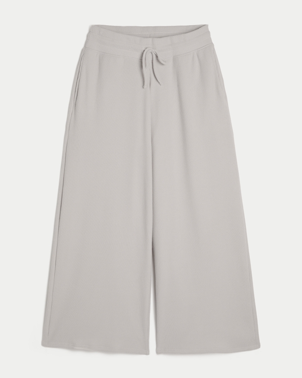 Gilly Hicks Baggy Cozy Waffle Pants, Stone view 1