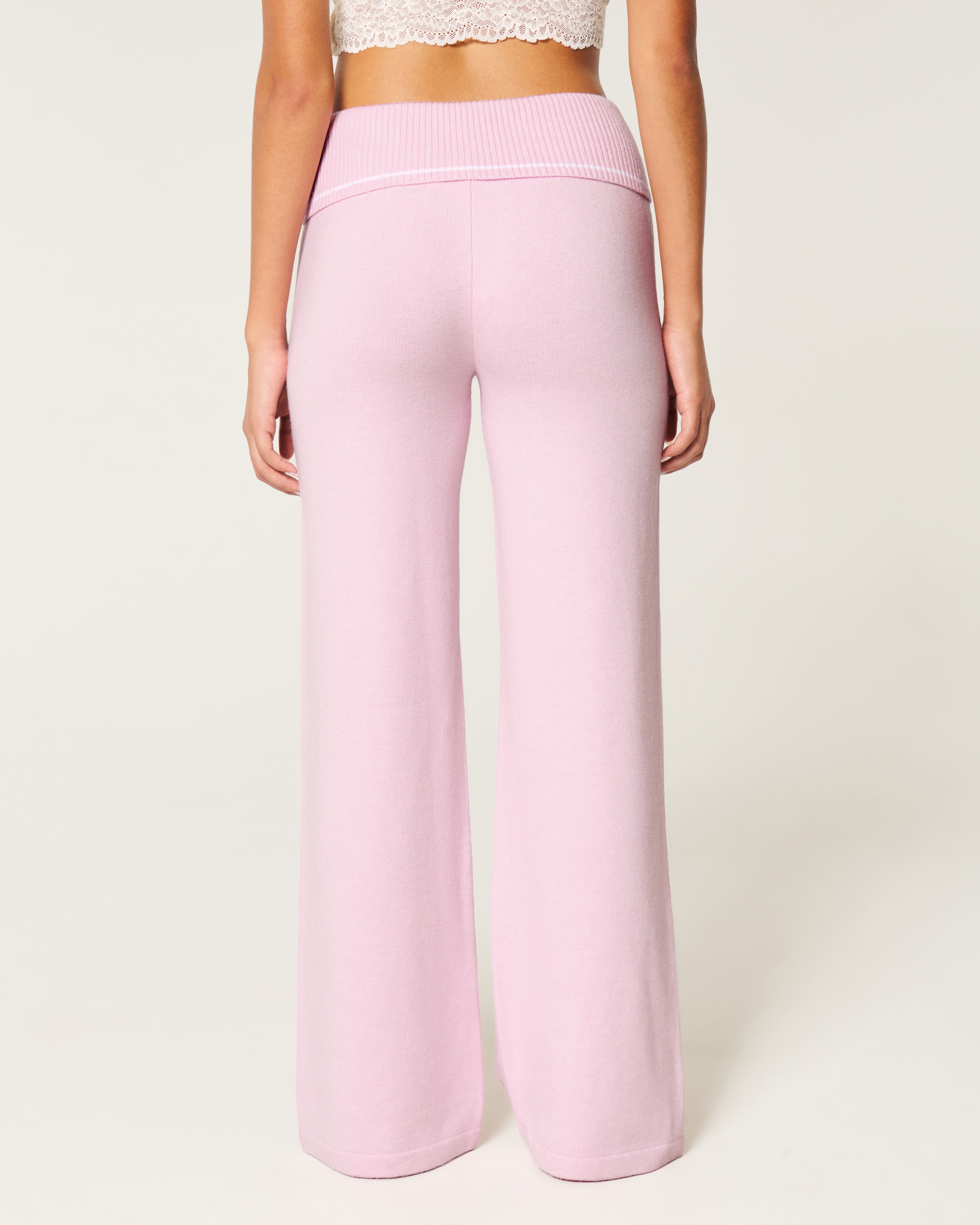 Gilly Hicks Sweater-Knit Straight Pants