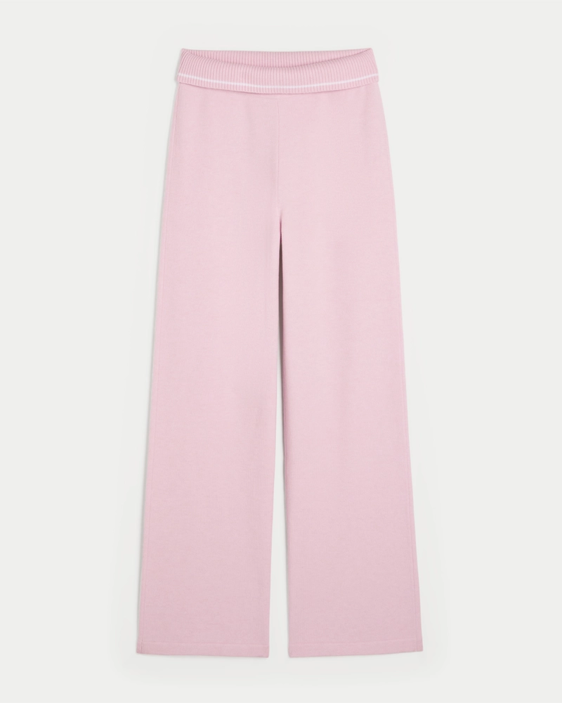 Gilly Hicks Sweater-Knit Straight Pants