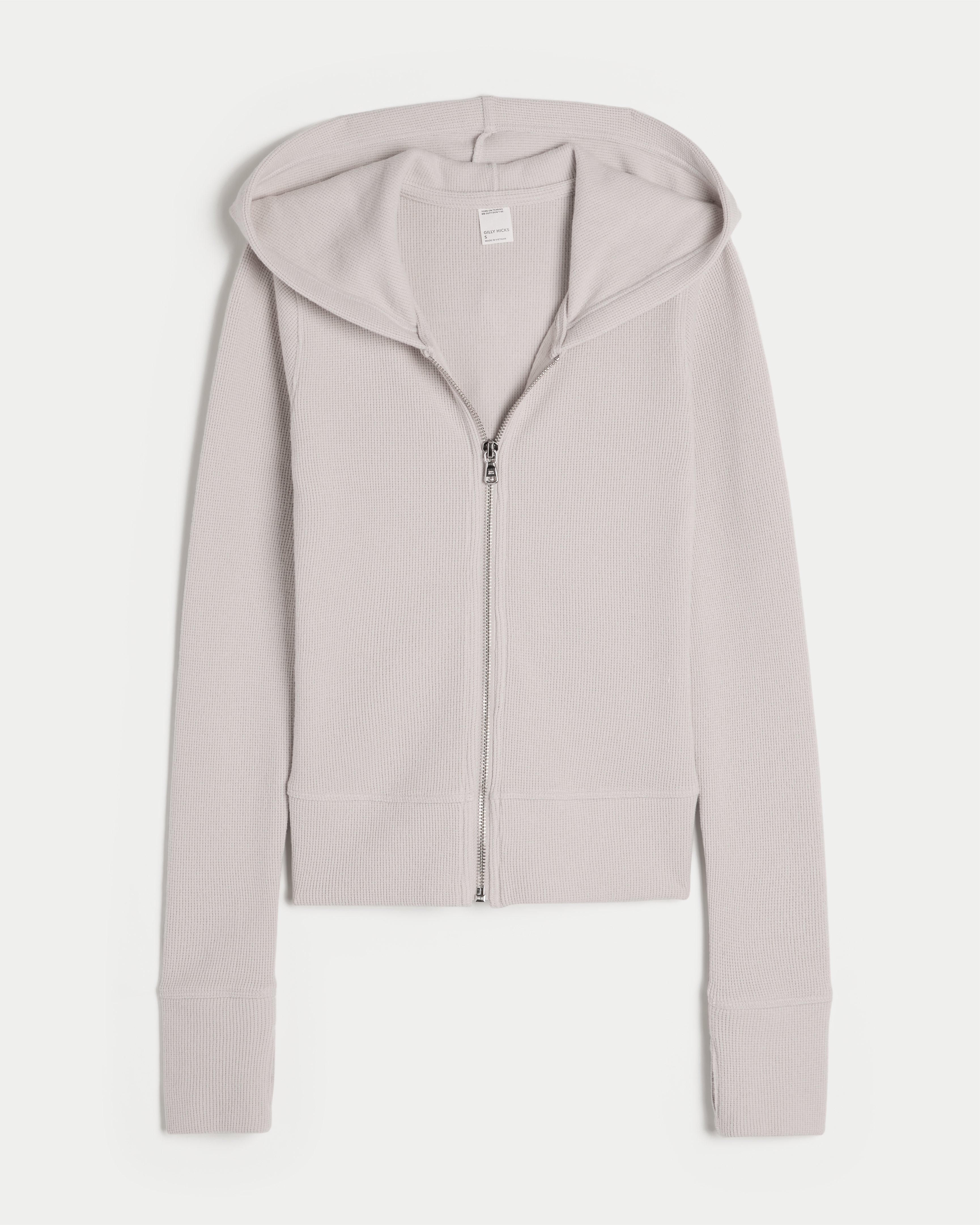 パーカー・フーディ HUECLOSET Waffle Cropped Zip Hoodie KIC_546-5023-00098-120_prod1.