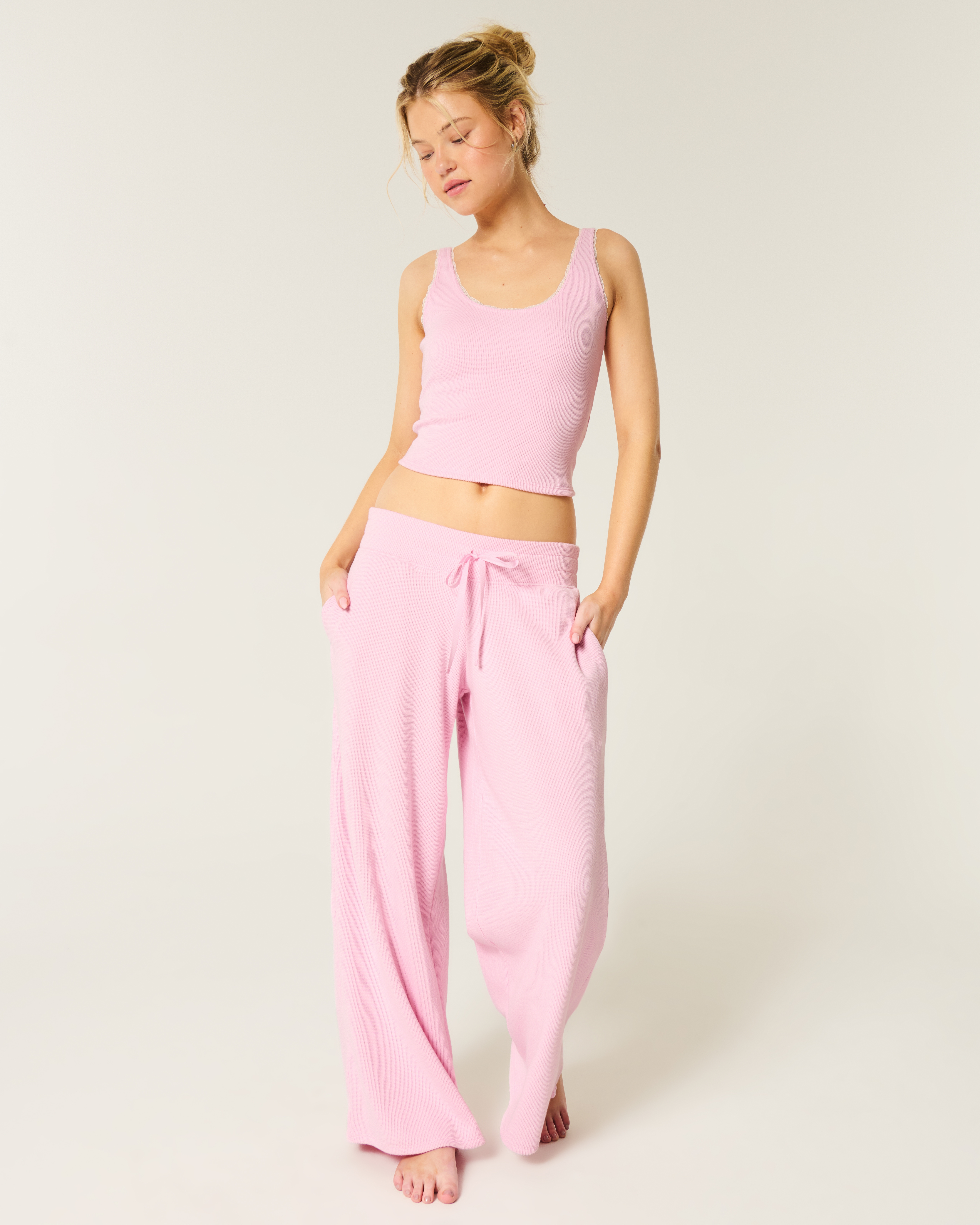 Gilly Hicks Baggy Cozy Waffle Pants