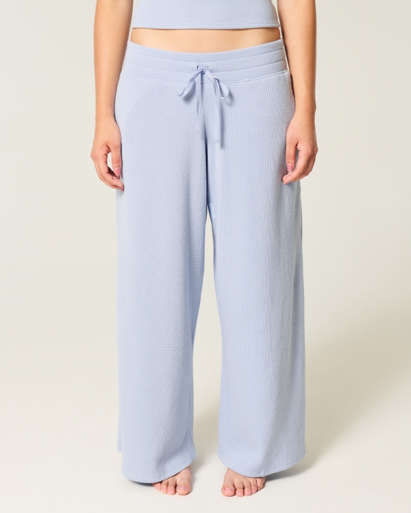 Gilly Hicks Baggy Cozy Waffle Pants, Powder Blue view 2