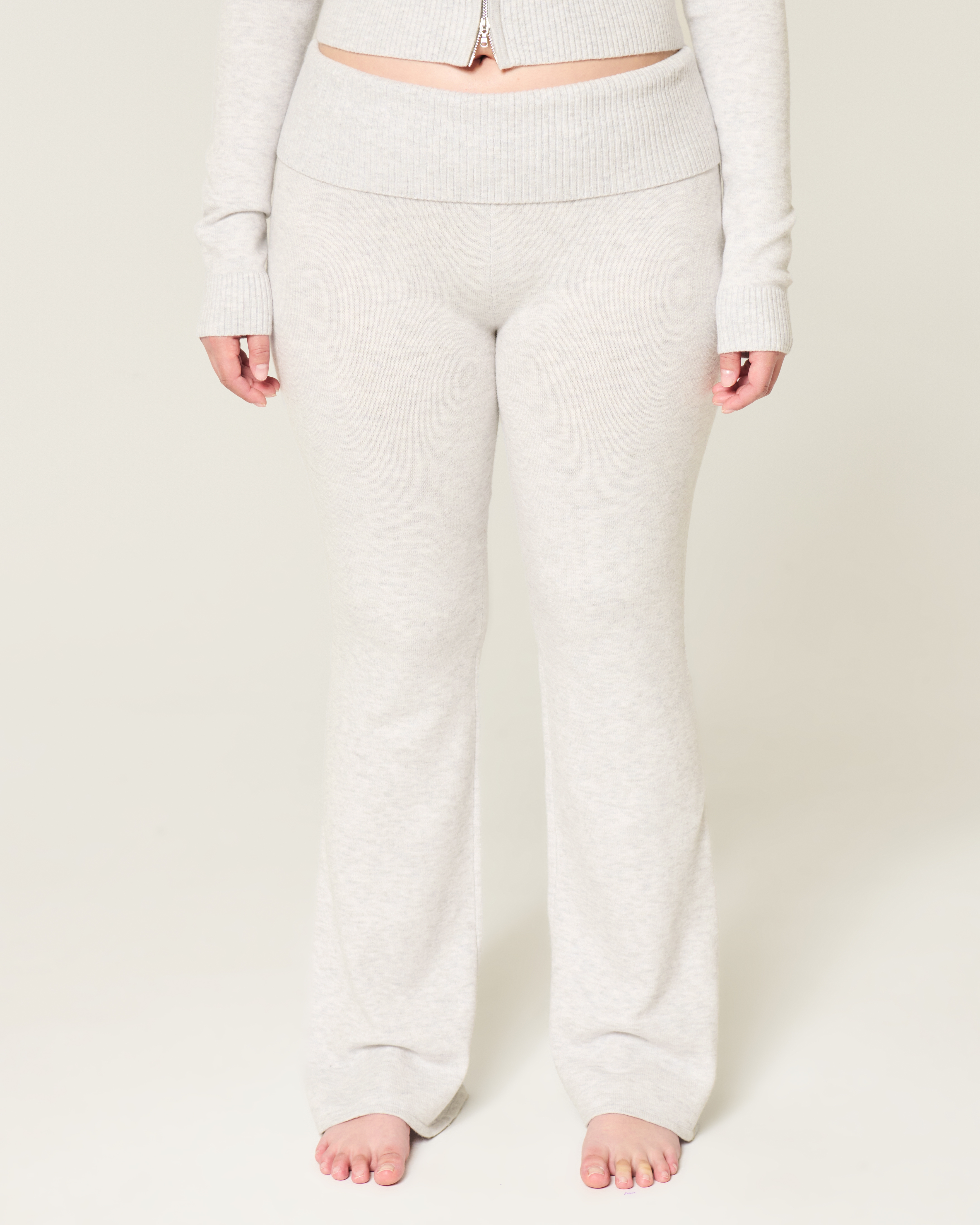 Gilly Hicks Sweater-knit Foldover Waist Boot Pants