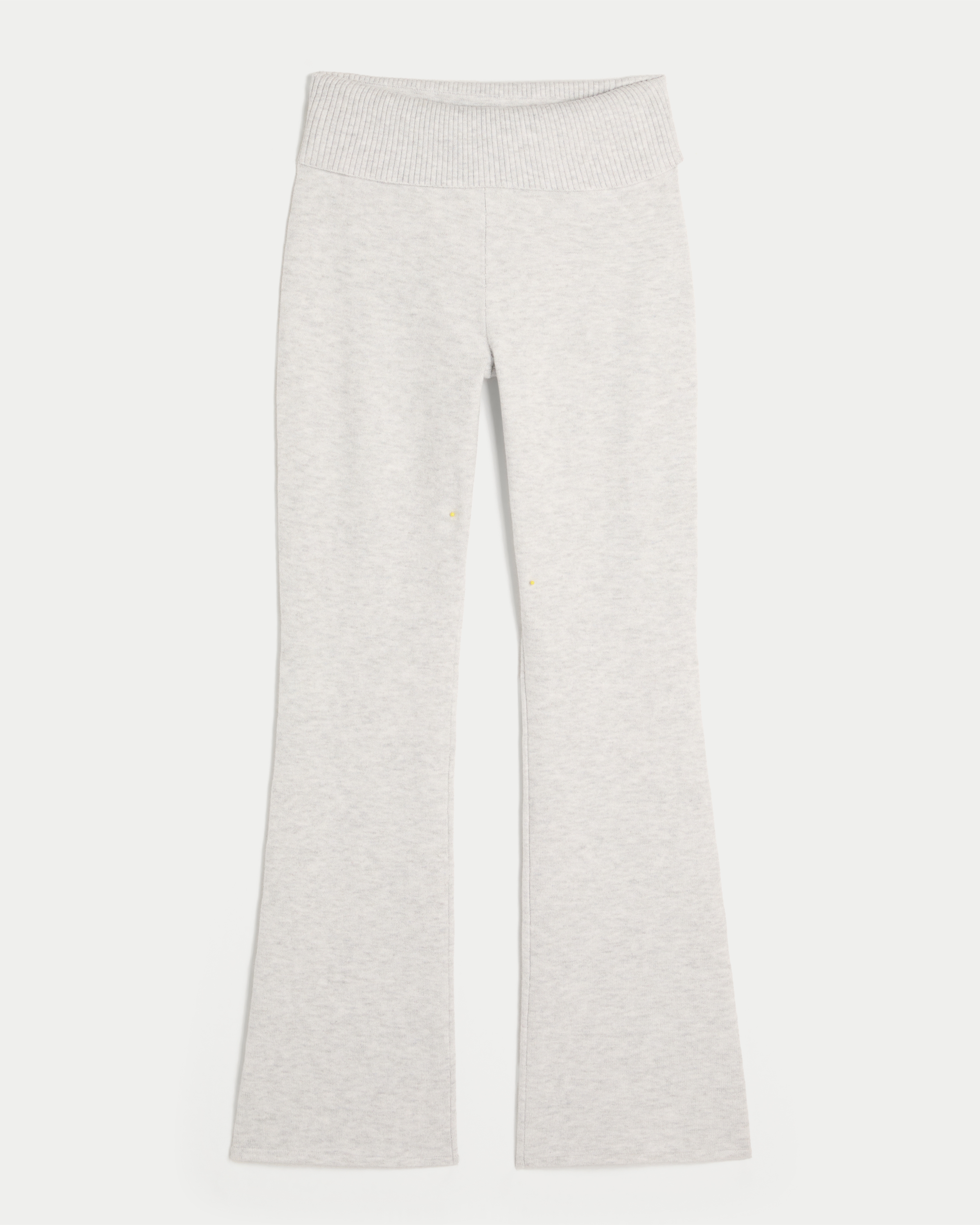 Gilly Hicks Sweater-Knit Foldover Waist Boot Pants