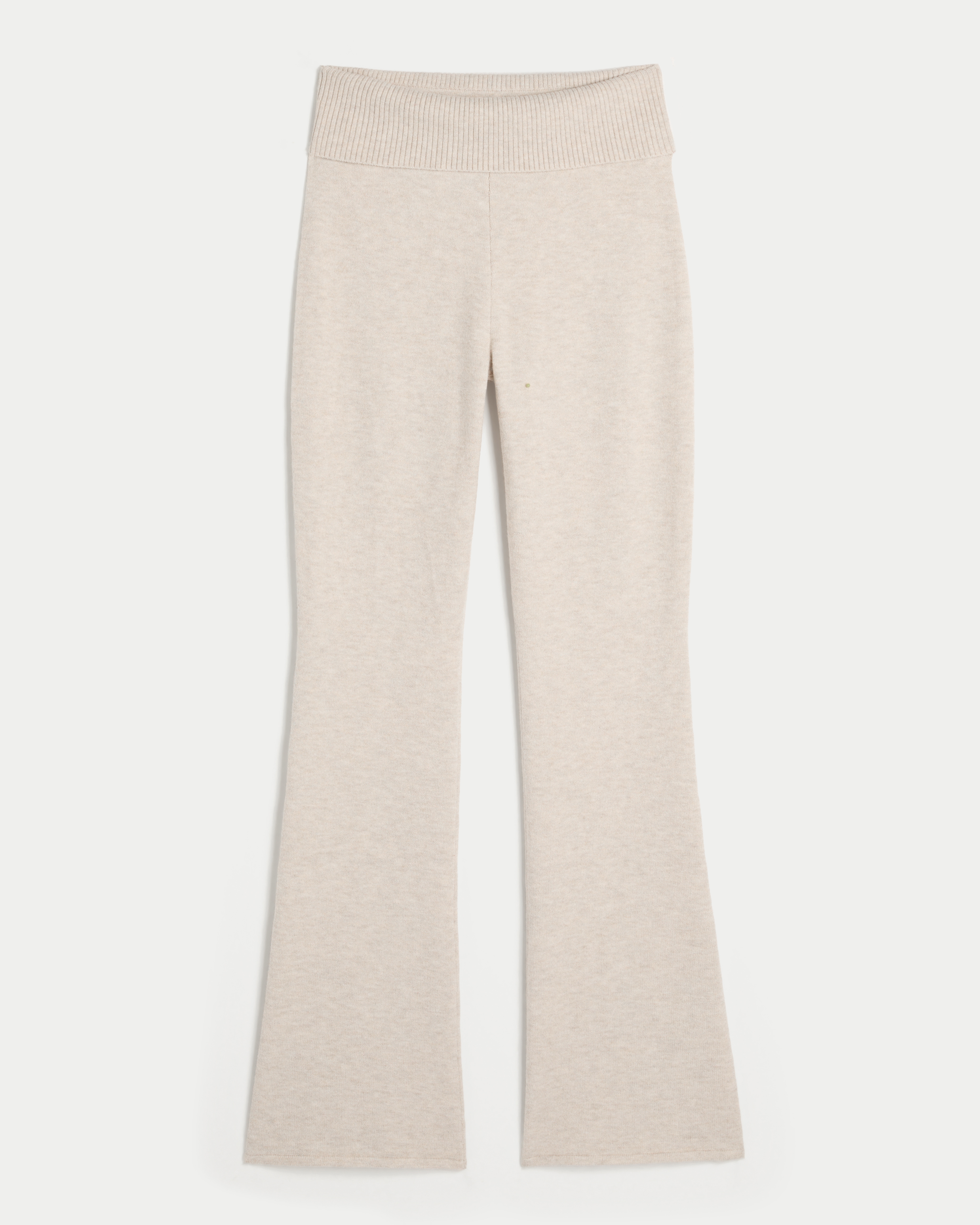 Gilly Hicks Sweater-Knit Foldover Waist Boot Pants