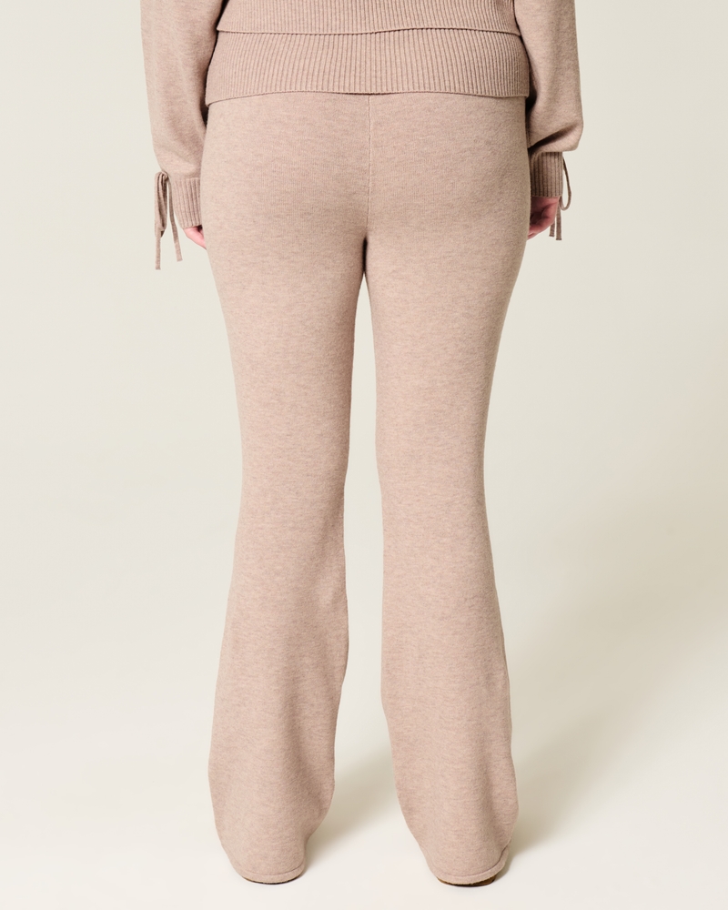 Gilly Hicks Sweater-Knit Foldover Waist Boot Pants