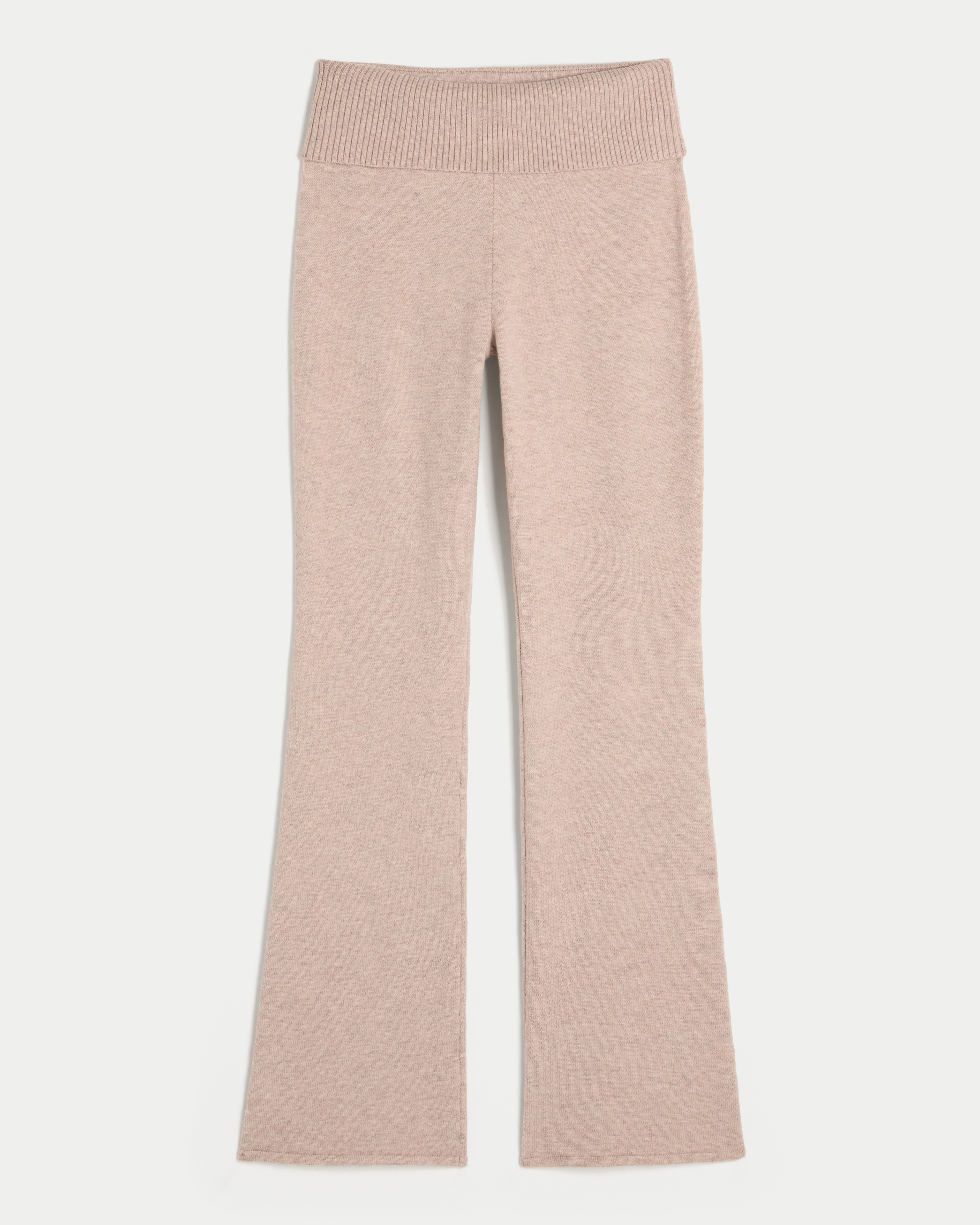 Gilly Hicks Sweater-Knit Foldover Waist Boot Pants