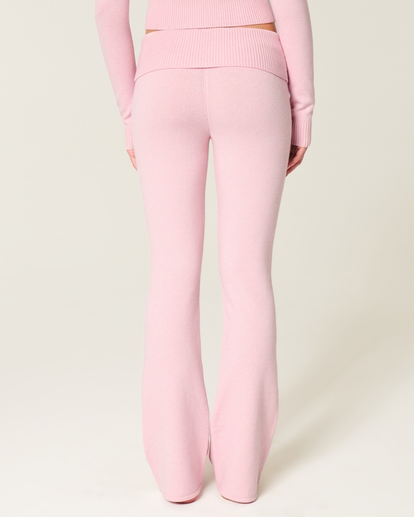 Gilly Hicks Sweater-Knit Foldover Bootcut Pants