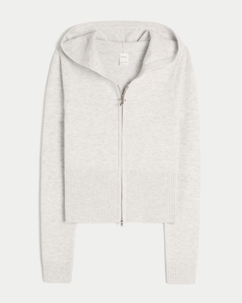 トップス White Scrape Knit Hoodie Scrape Knit Hoodie | Jaded London