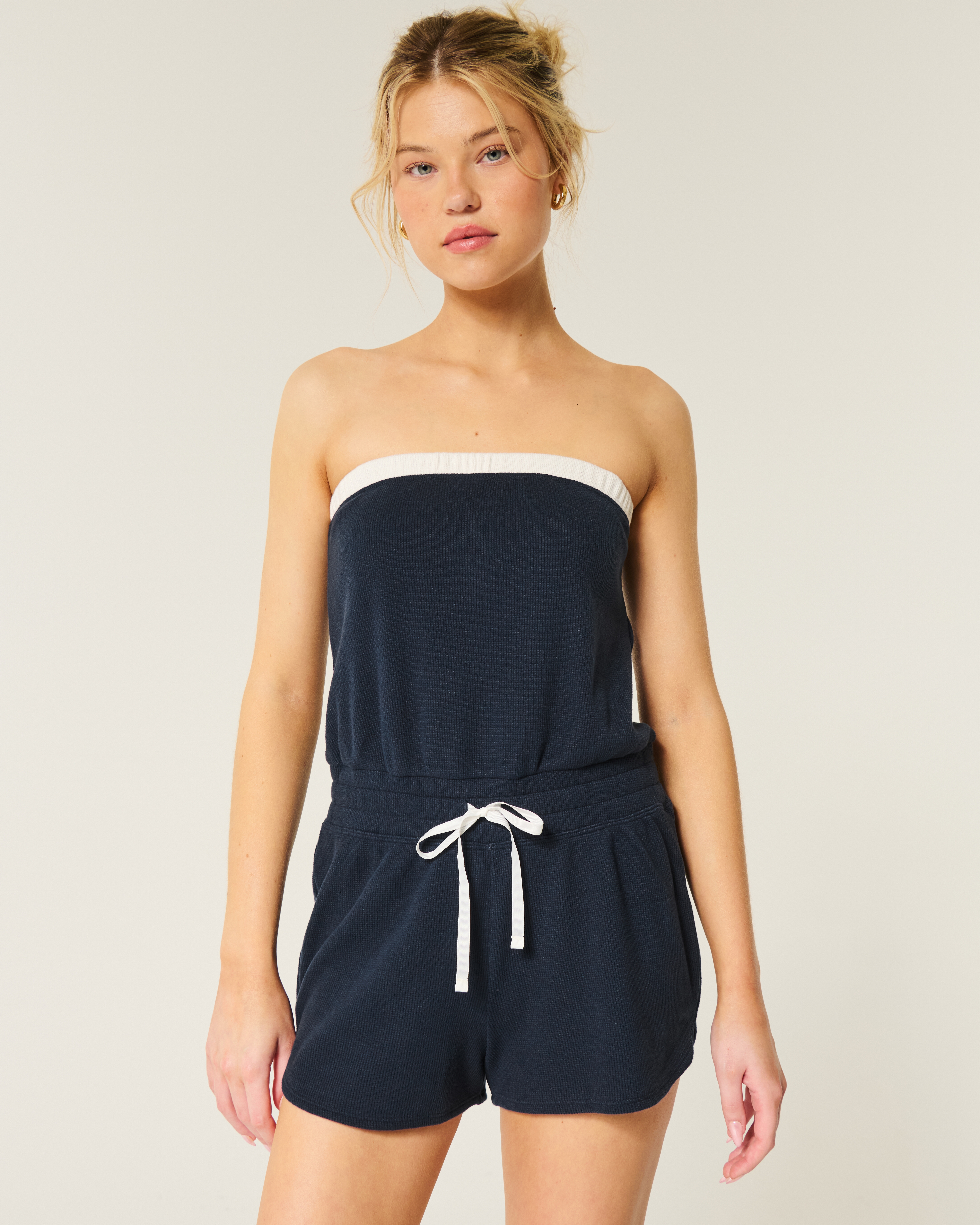 Gilly Hicks Cozy Strapless Waffle Onesie