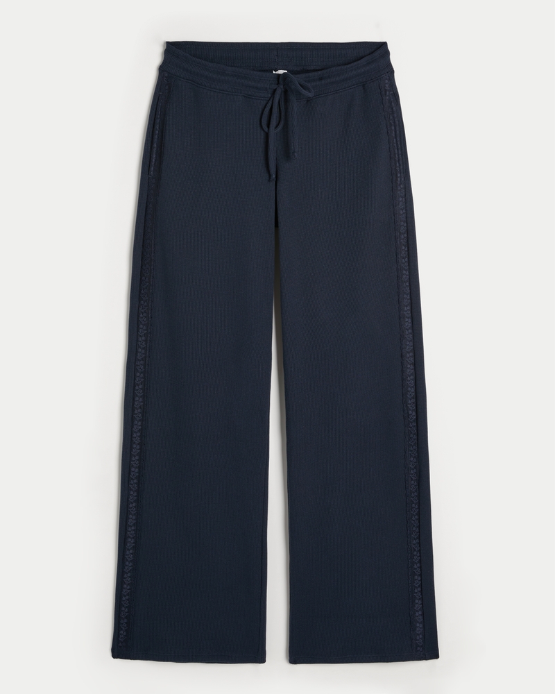 Gilly Hicks Waffle Lace Straight Pants