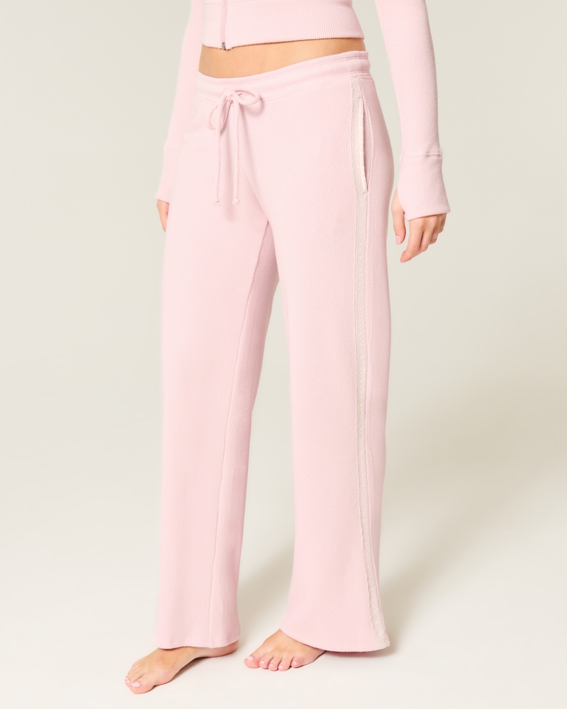 Gilly Hicks Waffle Lace Straight Pants