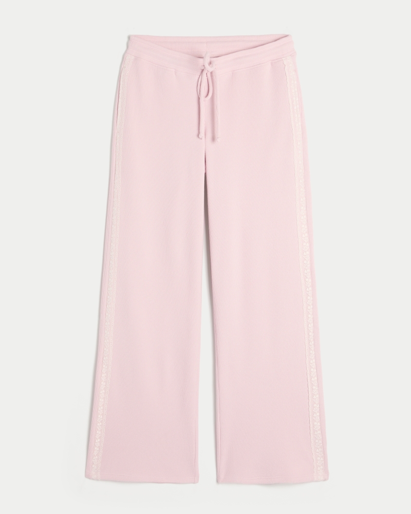Gilly Hicks Waffle Lace Straight Pants