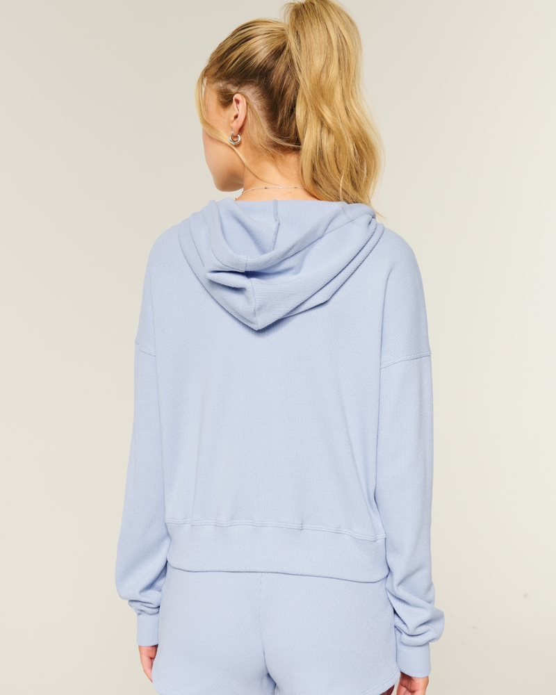 Gilly Hicks Zip-Up Waffle Hoodie