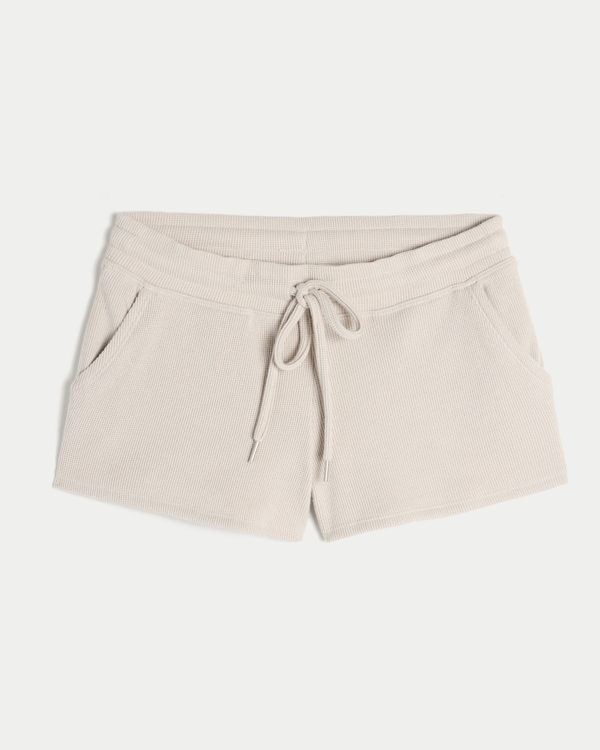 Gilly Hicks Waffle Shorts, Stone view 1