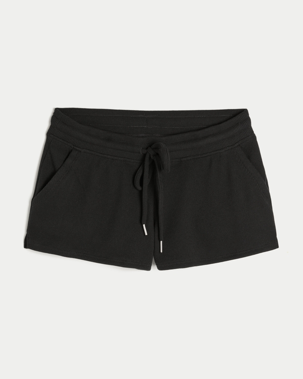 Gilly Hicks Waffle Shorts, Black view 1