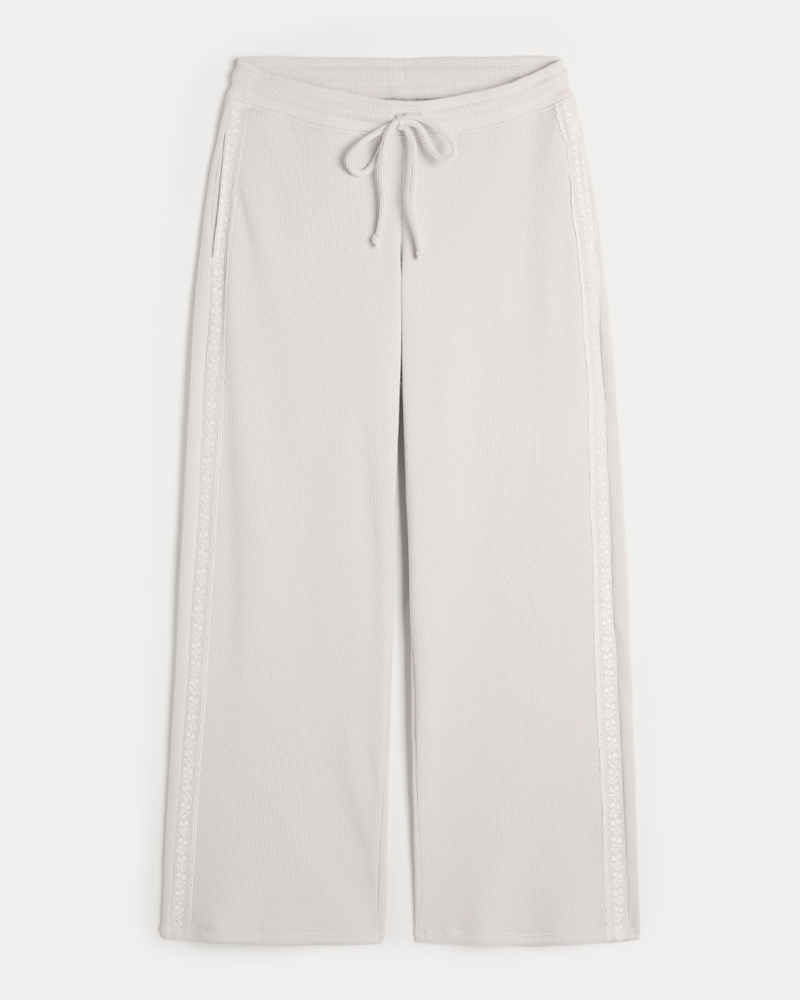 Gilly Hicks Waffle Lace Straight Pants