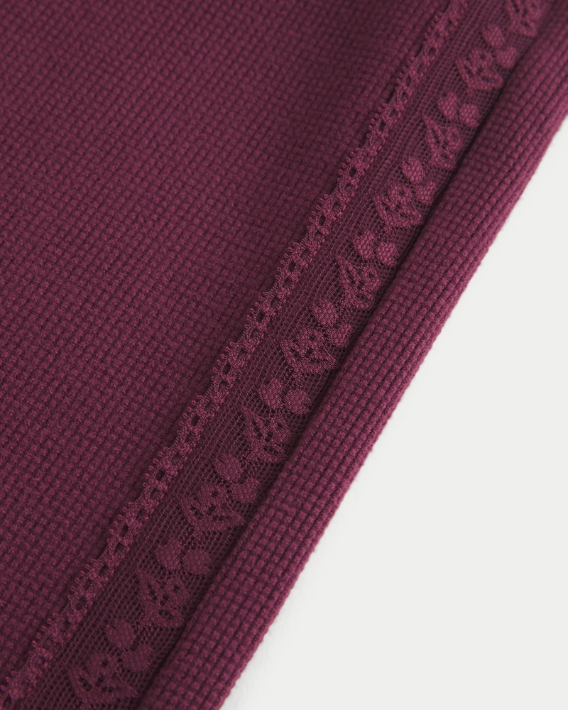Gilly Hicks Waffle Lace Straight Pants