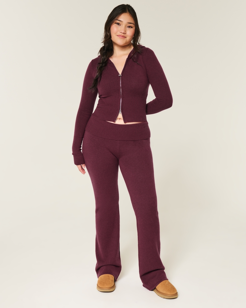 Gilly Hicks Scallop Hem Zip-Up Sweater