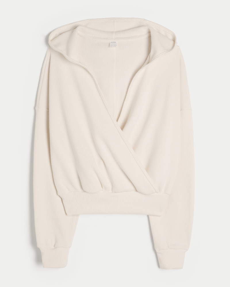 Gilly Hicks Cozy Waffle Wrap Hoodie