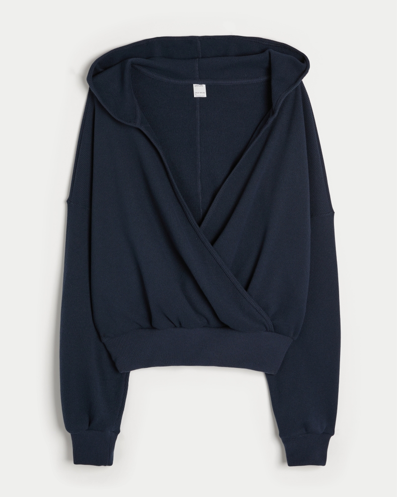 Gilly Hicks Cozy Waffle Wrap Hoodie