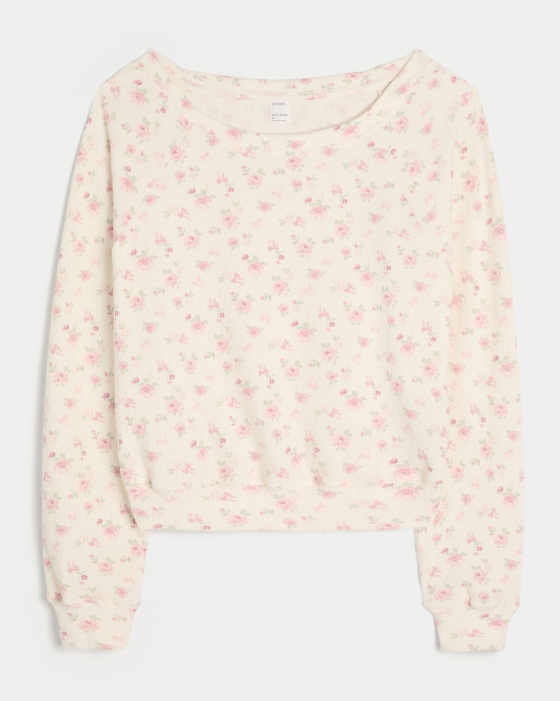 Gilly Hicks Waffle Off-the-Shoulder Top