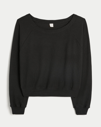 Women's Gilly Hicks Waffle Off-the-Shoulder Top | Women's Sleepwear | HollisterCo.com