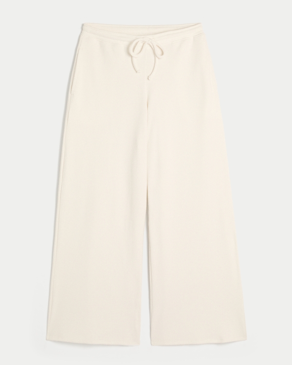 Gilly Hicks Baggy Cozy Waffle Pants, Cloud White view 1