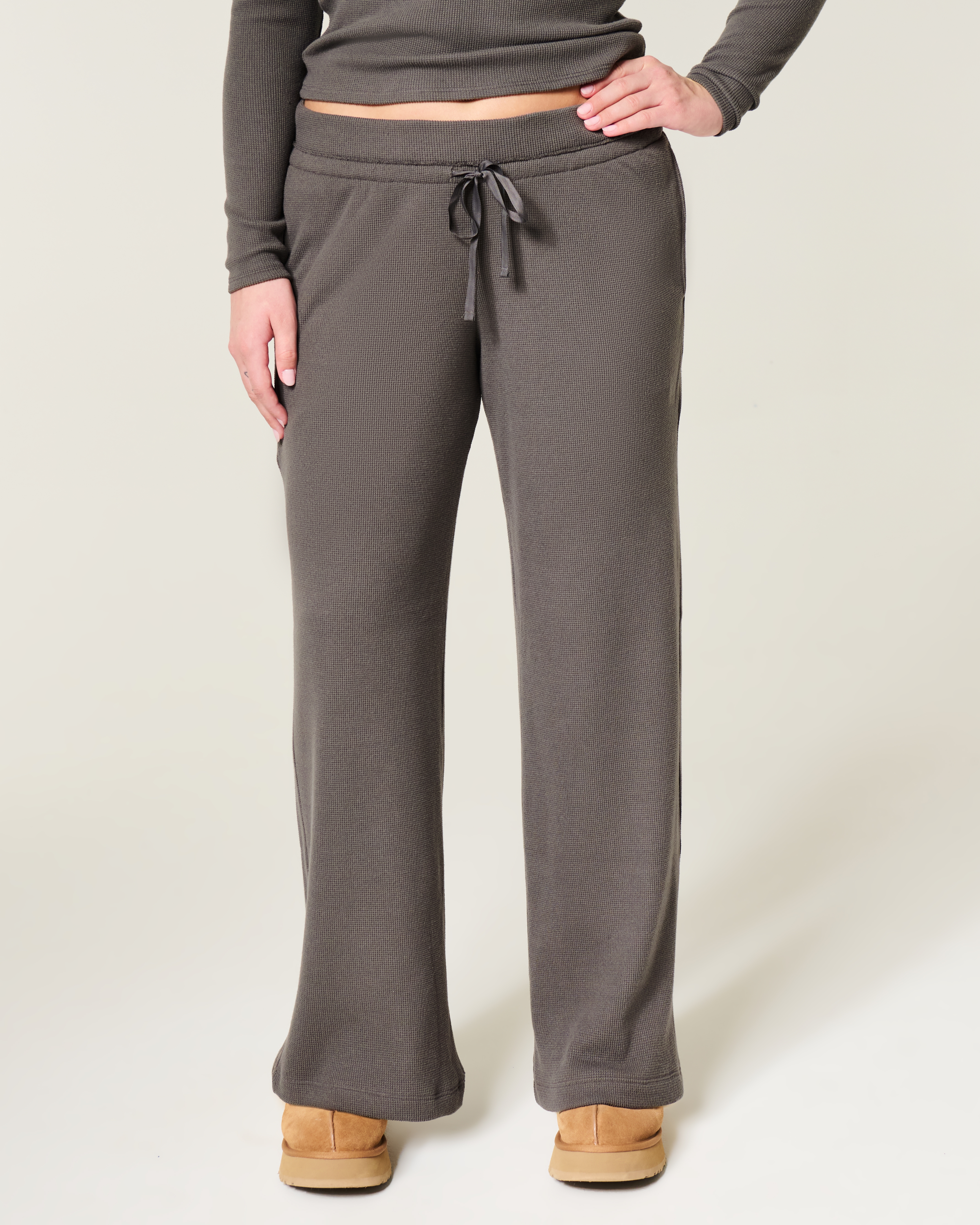 Gilly Hicks Always Cozy Waffle Straight Pants