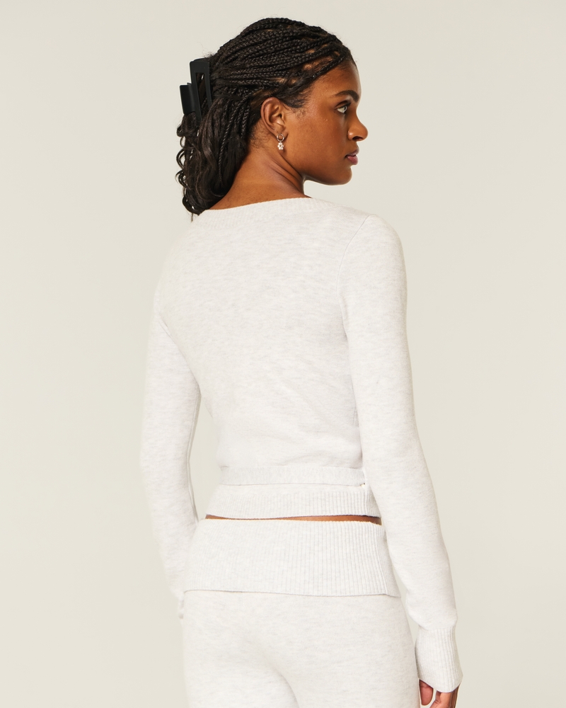 Gilly Hicks Sweater-Knit Multi-Way Wrap Top